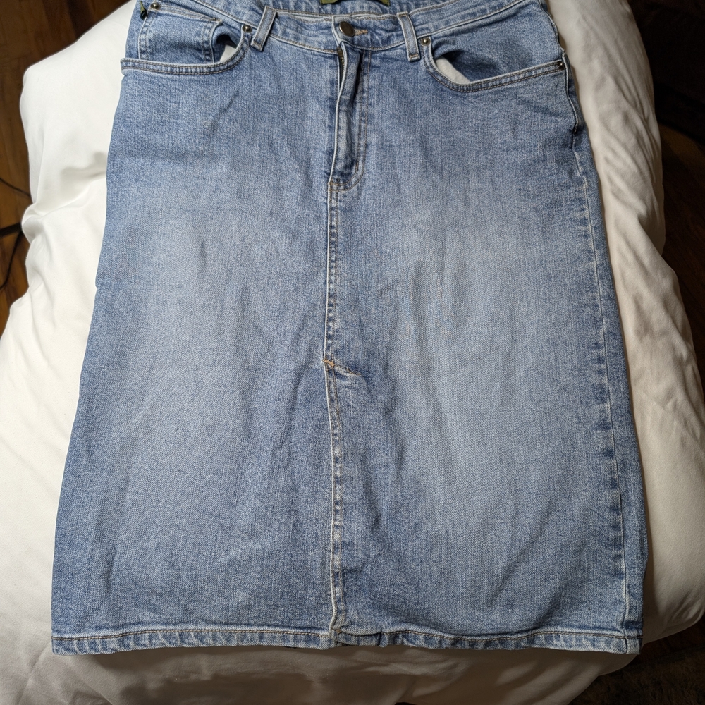 Light Blue Denim Skirt